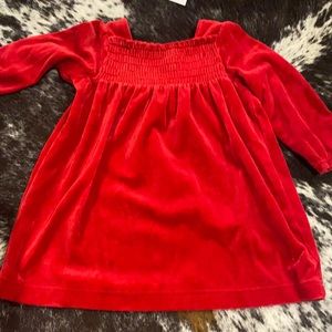 Red velour Hanna Andersson dress